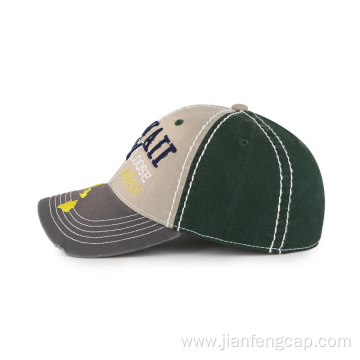 Souvenir baseball cap with thick and triangle stitches